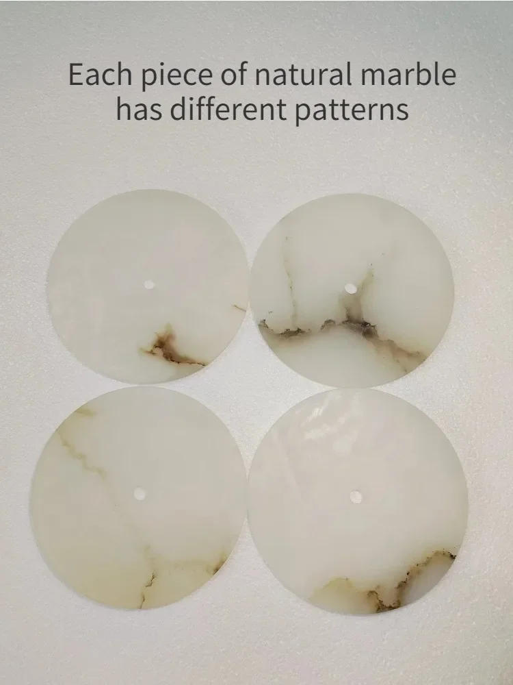 Description Picture 3 of itemLED restaurant pendant light luxurious all copper natural marble pendant light living room bedroom lighting home decoration