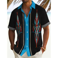 Men's Shirt Summer Casual Fashion Short Sleeved Shirt For Men Loose Breathable Hawaiian Shirt Man Casual Men's Clothing Top