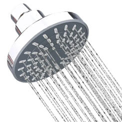Shower Head High Pressure Chrome Shower Head Sprayer Adjustable Rainfall Wall-Mounted Bathroom Fixture Faucet Bathroom Accessori