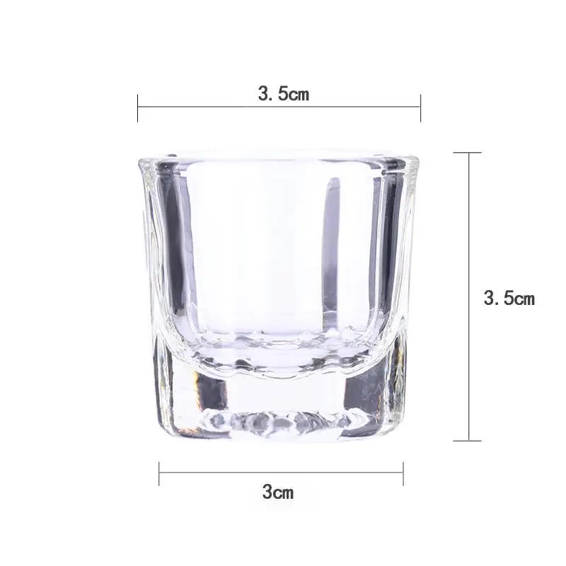 Description Picture 5 of itemNew Nail Art Crystal Glass Acrylic Powder Liquid Nail Cup Dappen Dish Lid Bowl Cup Holder Equipment Crystal Glass Nail Art Tools