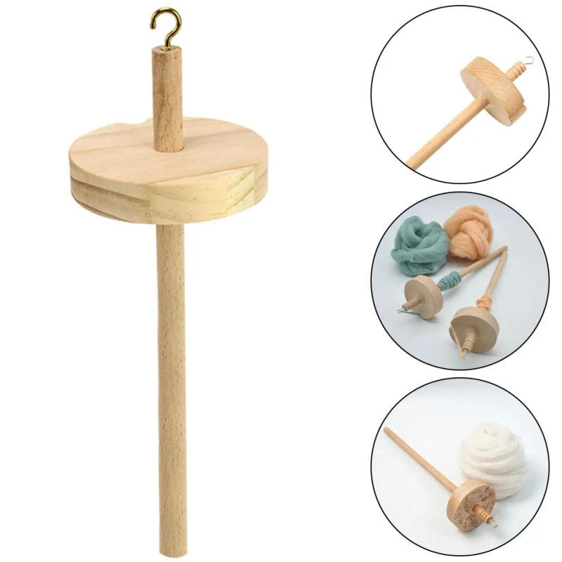 Description Picture 5 of itemRop Spindle Top Whorl Yarn Spin Hand Carved Wooden Whorl Drop Spindle For Beginners Hogard Sewing Accessories