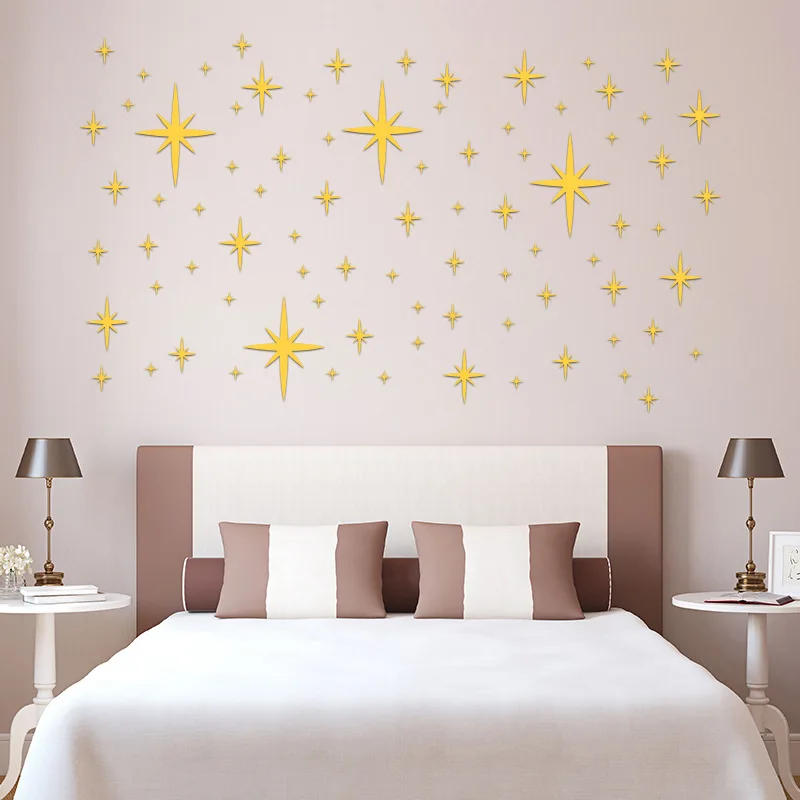 Description Picture 6 of itemStar Mirror Wall Sticker 42/20pcs DIY Acrylic Removable Decal Self-adhesive Wallpaper Bedroom Children Room Home Decoration