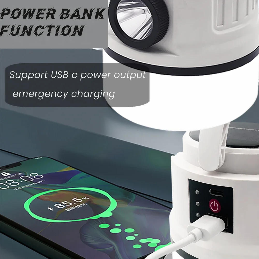 Description Picture 3 of itemSolar LED Camping Light USB Rechargeable Bulb for Outdoor Tent Lamp Portable Lanterns Emergency Lights for BBQ Hiking Fishing