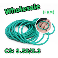 O-ring thickness 3.55/5.3mm wholesale Sealing element link FKM Green fluororubber gasket seal ring rubber elastic Free Shipping