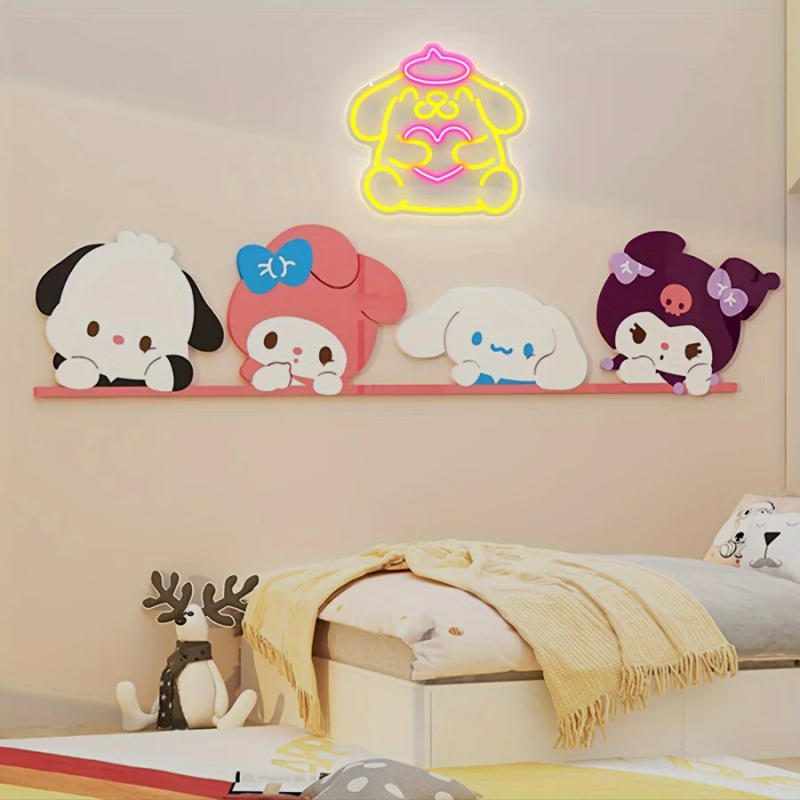 Description Picture 3 of itemSanrio Pudding Dog Neon Sign Dimmable USB Powered Japanese Kawaii Anime Neon Sign  Room Decor Lights Cute Cartoon Neon Light