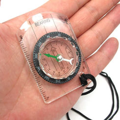 Outdoor Camping Hiking Transparent Plastic Compass Compass Proportional Footprint Travel  Compass Tools travel kits