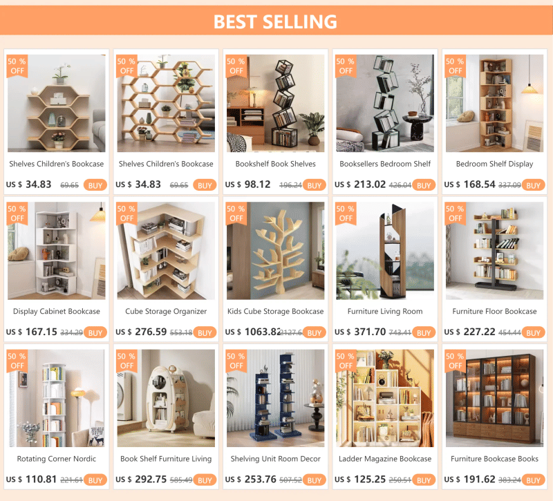 Description Picture 2 of itemShelves Children's Bookcase Book Shelves Storage Baby Bookcase Wooden Aesthetic Furniture Warehouse Organizer Estantes Rack