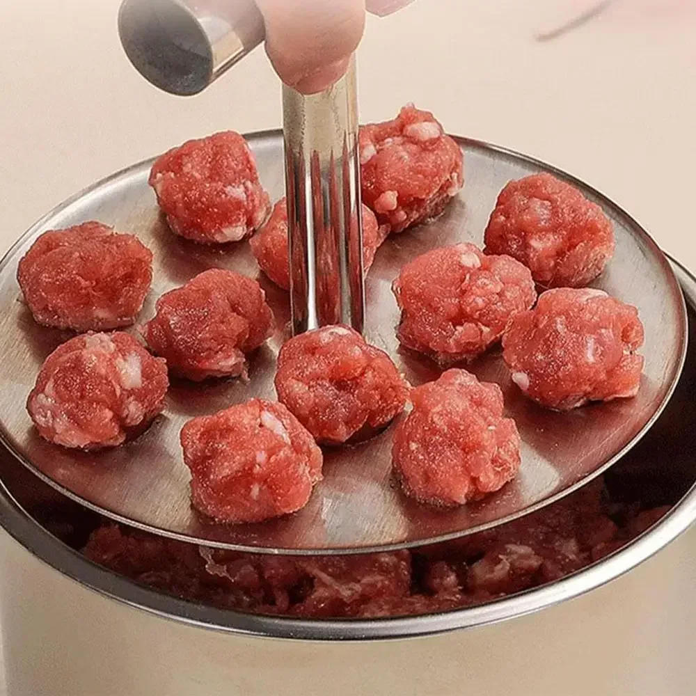 Description Picture 4 of item1PC Stainless Steel Meatball Maker Manual Press Tool Multi-functional for Kitchen Household Meat Balls Mold Cooking Gadget