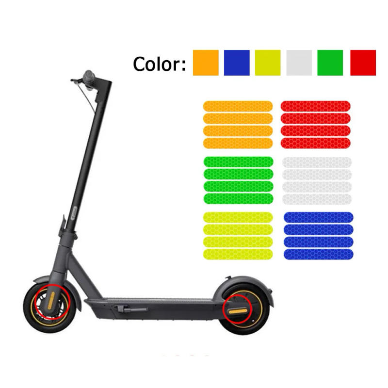 Description Picture 3 of item4Pcs Electric Scooter Reflective Sticker Reflector Tape Decal Scooters Accessories ForNinebot Max G30 Reflector Sticker Tools