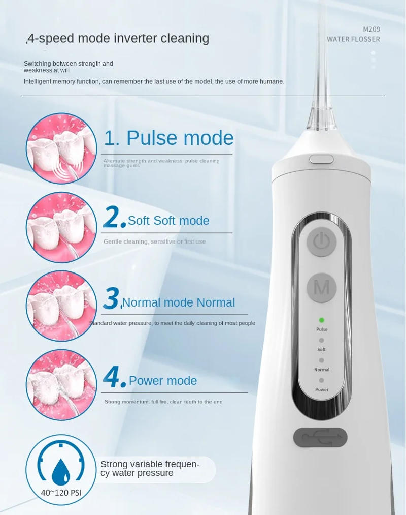 Description Picture 6 of itemHot-selling convenient tooth flusher household electric tooth scrubber to remove calculus water dental floss dental tools tooth