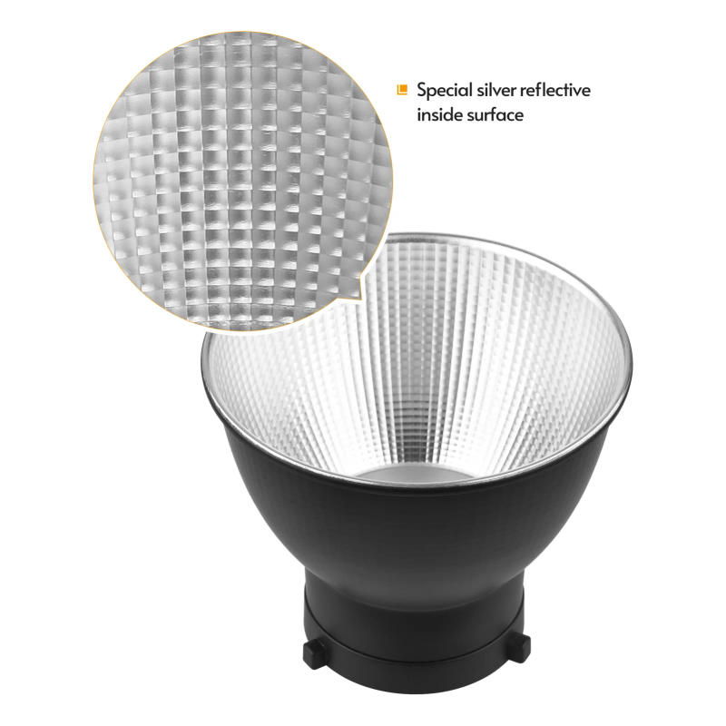 Description Picture 5 of item7 Inch Standard Reflector Diffuser Lamp Shade Dish with for Bowens Mount Studio Strobe Flash Light Reflector Aluminum Alloy