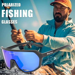 Scvcn Fishing Sunglasses Square Polarized UV400 Fishing Glasses For Men Women Driving Golf Running Cycling Glasses Eyewear