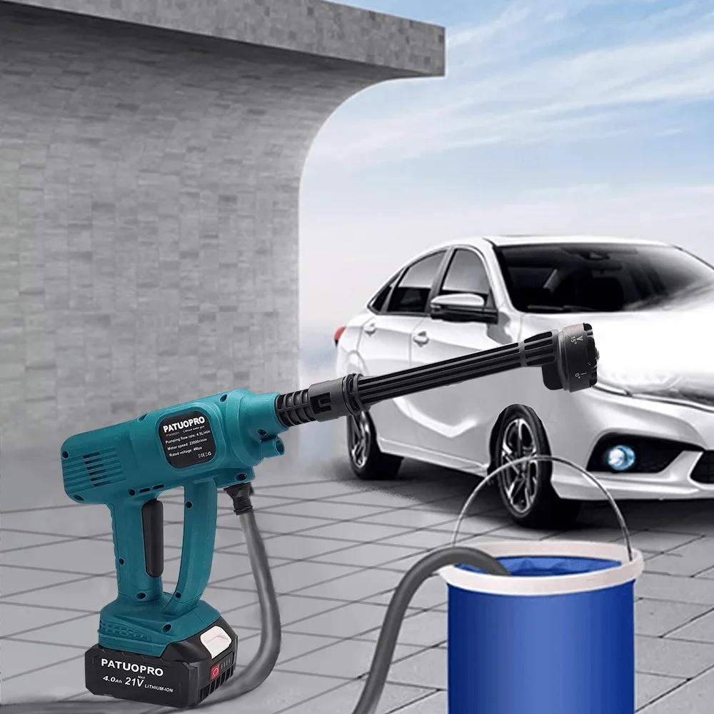 Description Picture 6 of itemCordless Car Washing Gun High Pressure Car Cleaner 6 In 1 Spray Nozzle Home Garden Cleaning Power Tools For Makita 18V Battery