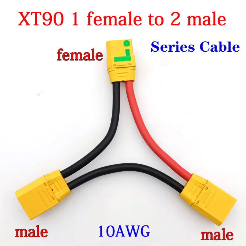 Description Picture 5 of item2 Way 3 Way Battery Adapter Cable Y-shaped Harness Connector XT60 XT90 Series Line T Head XT60 Parallel Line Connectors/wiring