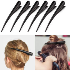 Women Girls Non-slip Duckbill Shape Horn Clip Hairdressing Styling Tool Hair Clip Crocodile Clip