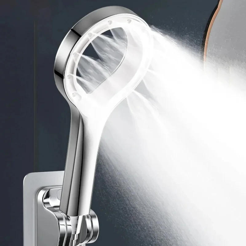 Description Picture 5 of itemPressurized Shower Head Water Saving Single Mode High Pressure Message Big Panel Booster Mixer Bathroom Faucet Accessories