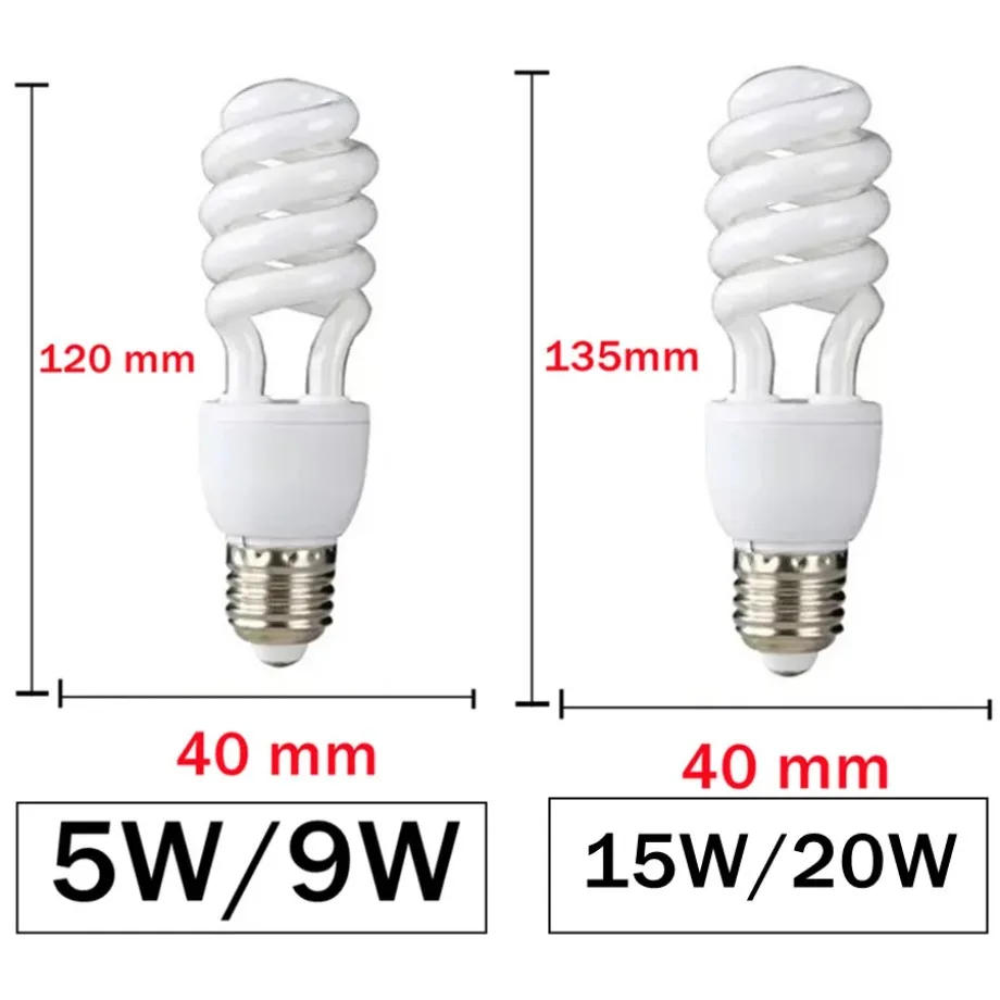 Description Picture 6 of itemYzzKoo Spiral Light Bulb Energy-saving Lamps Tubes E27 5-45W Retro Decor Lamps Bright Bulbs AC220V LED Lamp Home Decoration Lamp