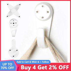 100pcs/set Photo Frame Hanging Hook White Painting Hook Plastic Invisible Wall Hooks Mount Photo Picture Nail Hook Hangers
