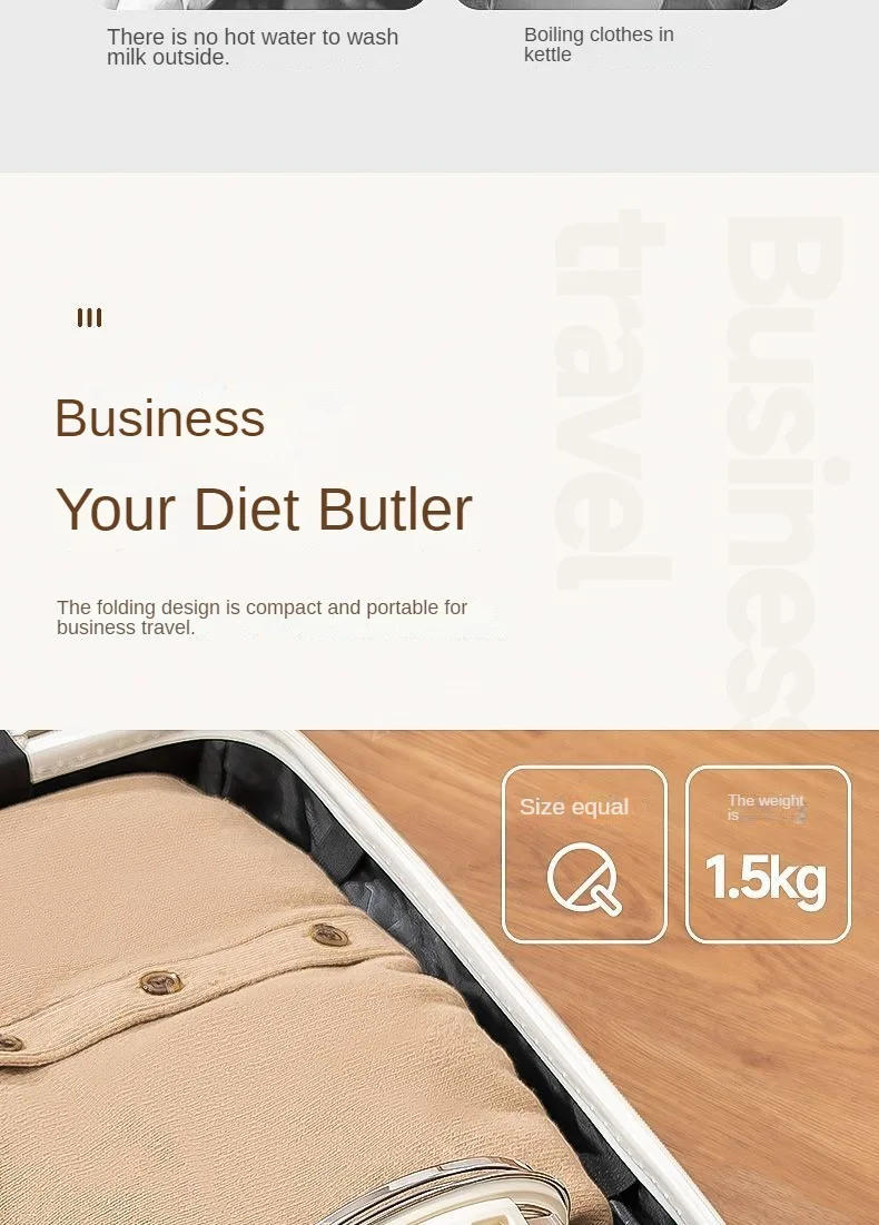 Description Picture 6 of item220V Electric Split Cooking Pot Foldable Multicooker Frying Pan Hotpot Steamer Rice Cooker Soup Maker Water Boiler Travel