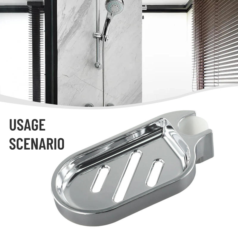 Description Picture 2 of itemNew Silver Soap Box Wall Mounted 1pcs Bathroom Accessories Bathroom Gadget ABS Material Lifting Rain Wall Mounted