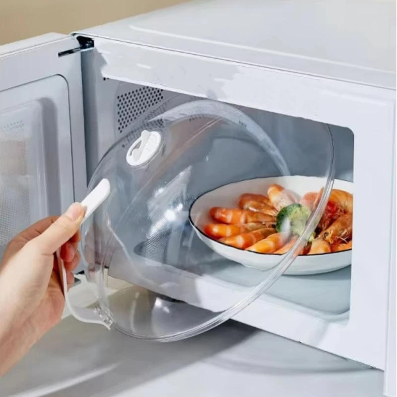 Description Picture 5 of item1pc Microwave Splatter Cover for Food,Clear Microwave Splash Guard Cooker lid with Handle,BPA-Free,Soft Plastic