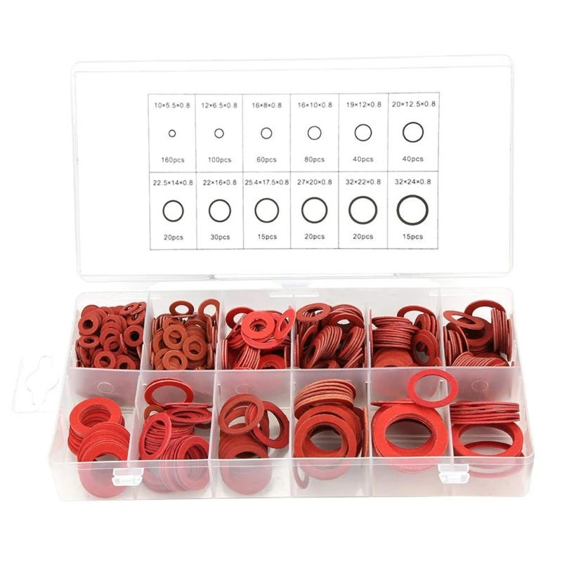 Description Picture 5 of itemPack of 600 Flat Washer Paper Fiber Insulation Washer Flat Rings Seal Assortment Insulation Spacer Tool