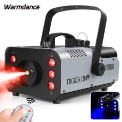 1200W RGB LED Fog Machine Smoke Haze Generator Remote Control Smoke Machine Stage Effect Equipment for DJ Disco Party Wedding