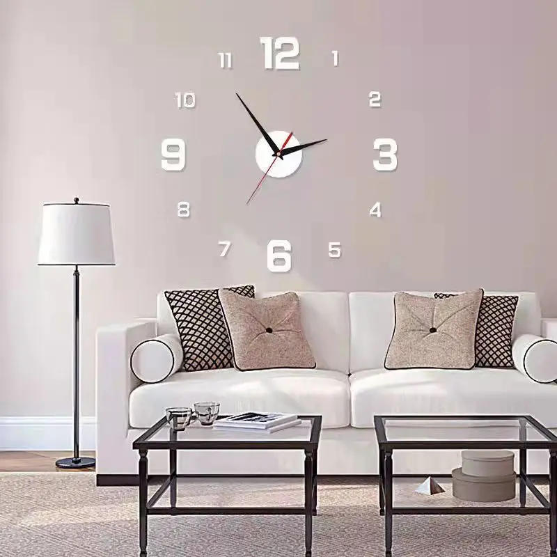 Description Picture 4 of itemCreativity Clock Wall Decoration DIY Frameless Decoration for Bedroom Decorations for Home Room Elegant Room Ornaments Decor