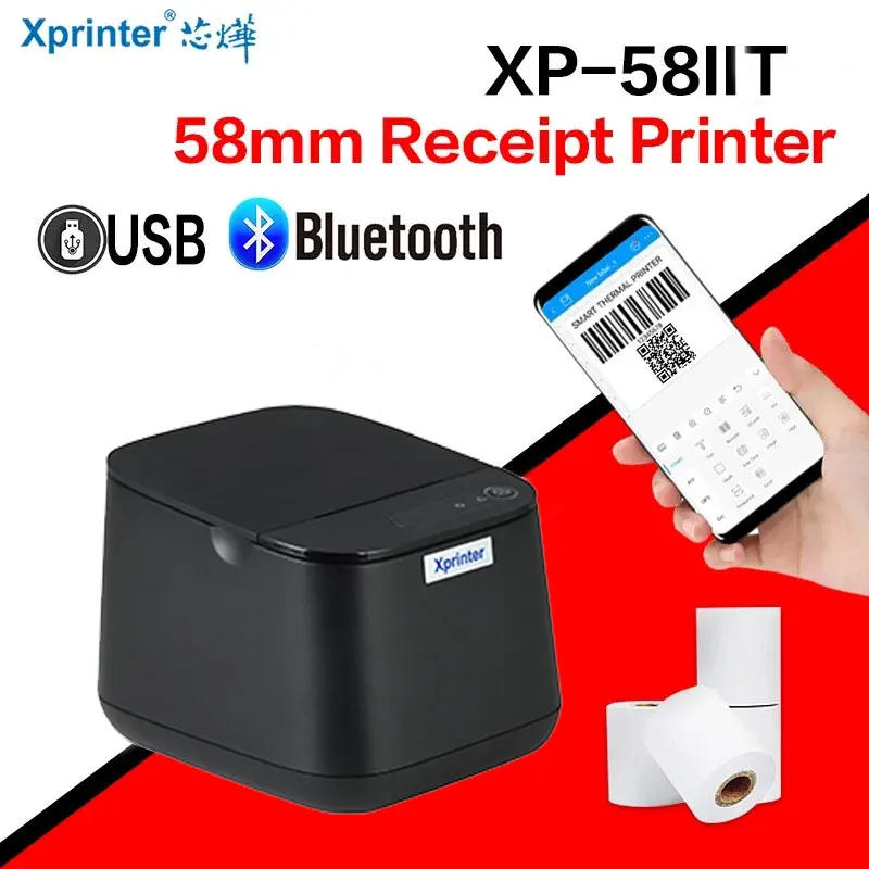 Description Picture 2 of itemPortable Thermal Receipt Printer Mini Receipt Printing USB Bluetooth POS Printer Support Loyverse  Android Windows System 58mm