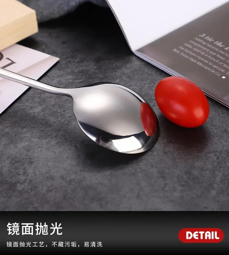 Description Picture 6 of itemKorean Long Handle Chopsticks Spoon Cutlery Set Reusable Stainless Steel Non-slip Sushi Sticks Food Soup Spoon Dinnerware Set