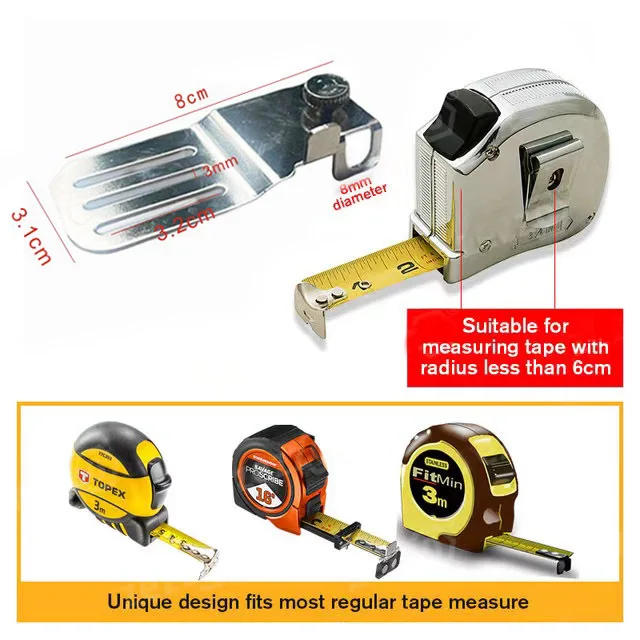 Description Picture 2 of itemTape Measures Fixed Clip Easy To Mark Scribing Drawing Lines Flexible Ruler Position Clamp Measuring Gauging Attachment Tool