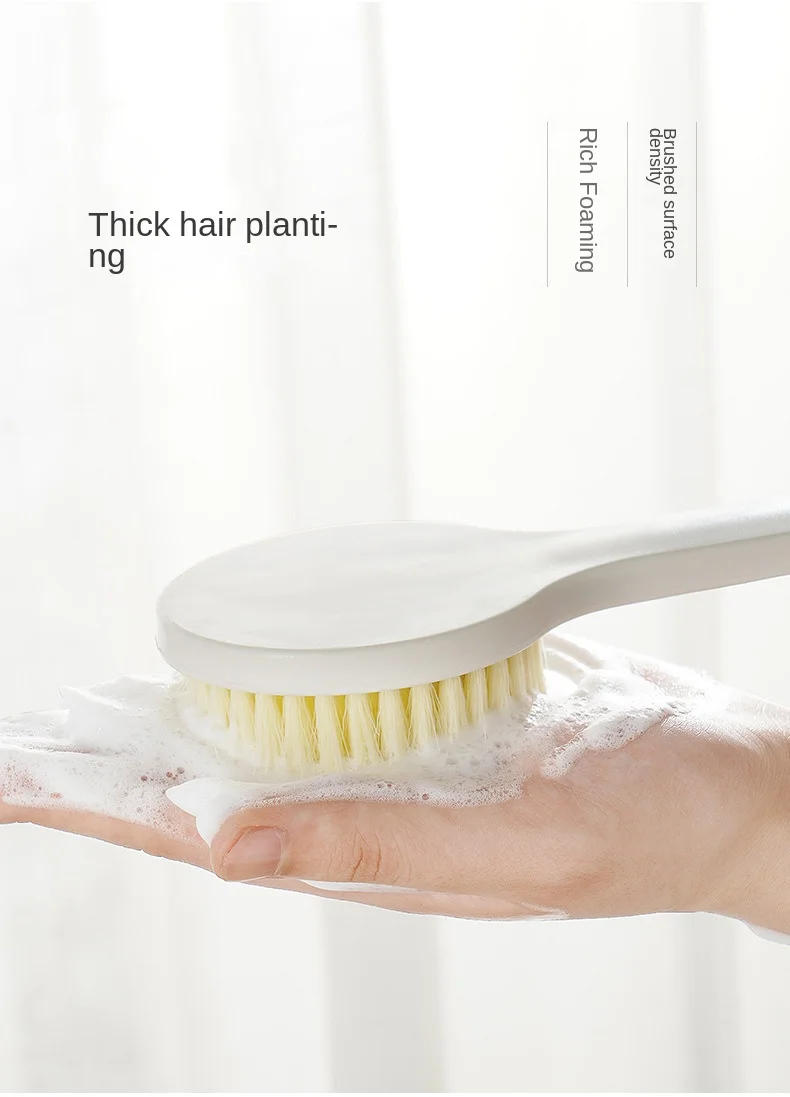 Description Picture 5 of item2025New Bath Brush Long Handle Exfoliating Scrub Skin Massager Exfoliation Bathroom Brush Back Body Bath Shower Cleaning Brushes