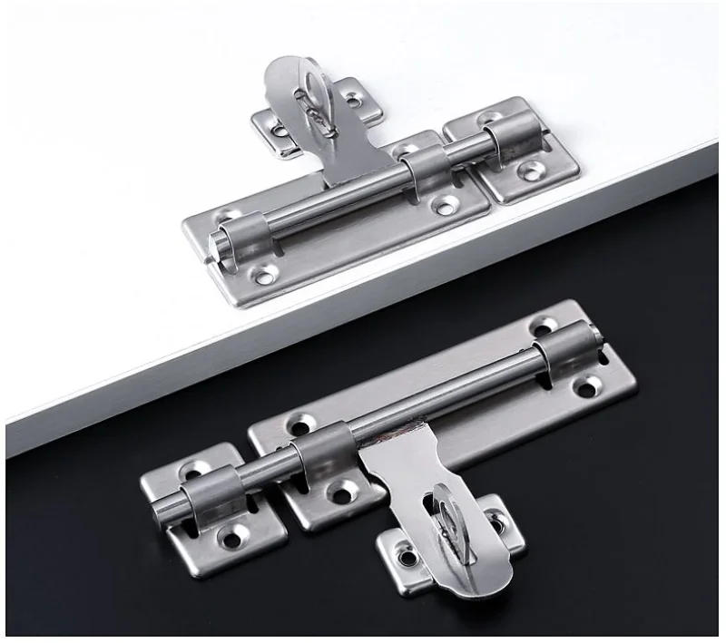 Description Picture 5 of itemLatch Door Handle Stainless Steel Decorative Furniture Drawer Flush Security Handle Modern Minimalist Double White Brushed Small