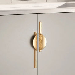New Chinese Handle Cabinet Door Drawer Counter Mounted Semi-circular Extended Handle Light Luxury Wardrobe Door Handle