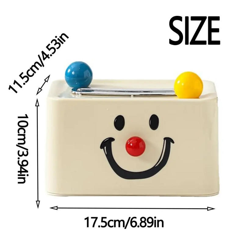 Description Picture 3 of itemConvenient Creative Clown Tissue Box Plastic Clown Face Paper Holder Red Nose Decorative Tissue Case Cover Household