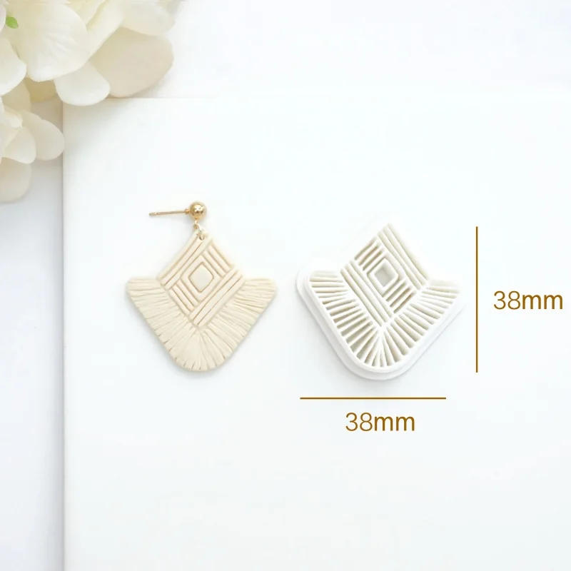 Description Picture 6 of itemBohemian Style Beach Macrame Polymer Clay Mold Clay Cutter DIY Holiday Party Earrings Jewelry Accessories Soft Pottery Tools
