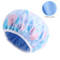 Thick 1Pcs Waterproof Bath Hat Double Layer Shower Hair Cover Women Supplies Shower Cap Bathroom Accessories