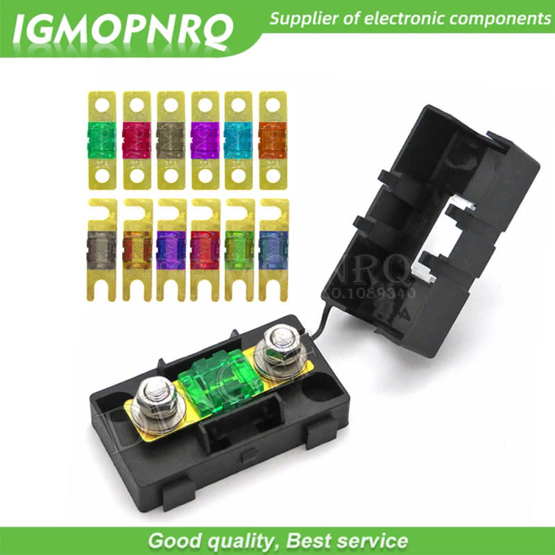 Description Picture 5 of item1Set ANS ANL trumpet Fork Plug Fuse 20A 30A 40A 50A 60A 70A 80A 100A 150A 200A Bolt fixed insurance film ANS-8 Safety plate base