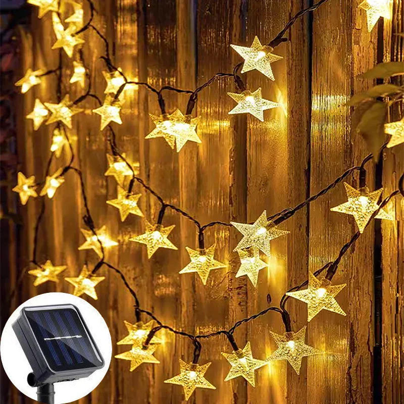 Description Picture 6 of itemSolar Star String Lights Outdoor Waterproof LED Solar Powered Fairy Lights For Christmas Patio Garden Yard Porch Wedding Decor