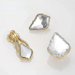 European Noble Door Handles Crystal Kitchen Accessories Cabinets Knobs Diamond Handle Furniture Handle Drawer Pulls