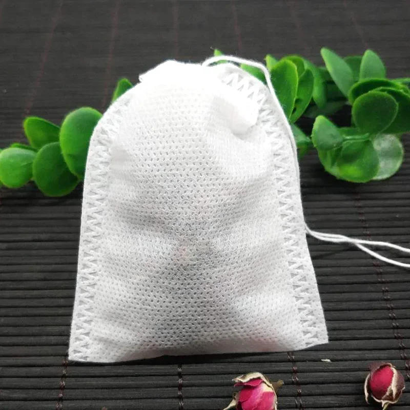 Description Picture 3 of item100pcs Food Grade Non-woven Fabric Tea Bags Tea Filter Bags for Spice Disposable Tea Bags Heal Seal Spice Filters Teabags Tools