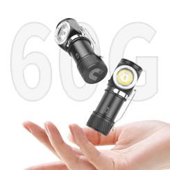 Mini Headlight Multifunction Head Flashlight IPX4 Waterproof Camping Light 3 Light Mode with Clip for Expedition Riding Fishing