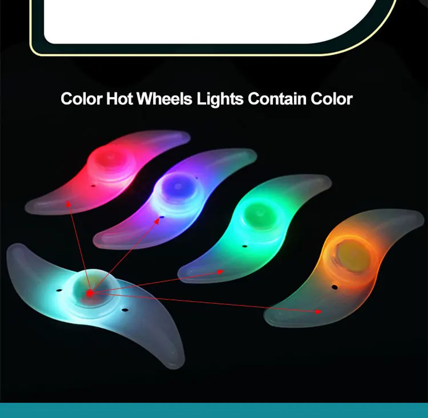 Description Picture 6 of itemColorful Bike Wheel Spoke Light Waterproof MTB Balance Bicycle Light LED Tyre Tire Flash Lights Warning Cycling Lamp