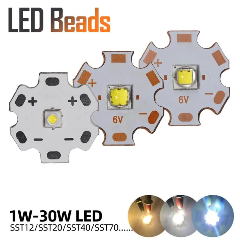 Description Picture 3 of itemLED Bulb SST12 SST20 SST40 SST70 5W SMD LED Module Lamp Bead 6500K White Light for Flashlight Headlamp
