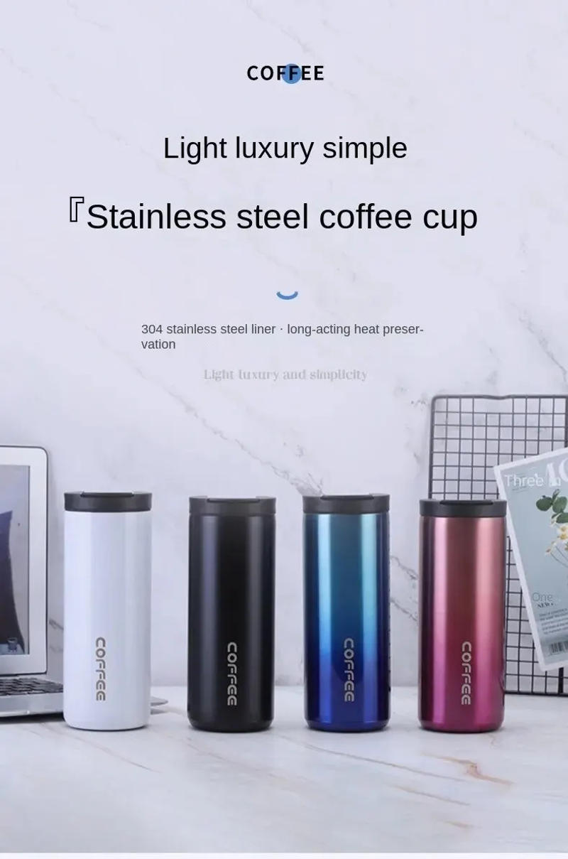 Description Picture 2 of item500ml/16.9oz Vacuum Flask WideMouth Travel Mug Perfect Home Office Kitchen Outdoor Iced Beverages Hot Beverages