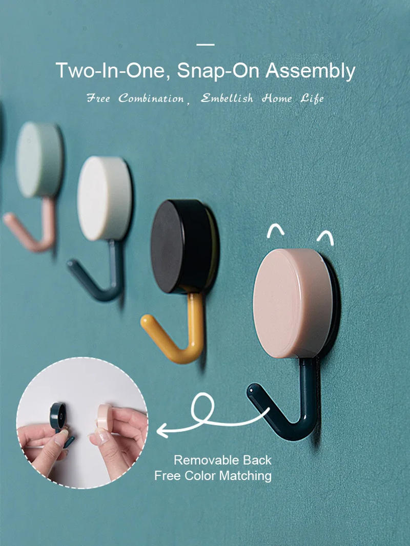 Description Picture 6 of itemSelf Adhesive Wall Hook Strong Without Drilling Coat Bag Bathroom Hanging Hooks Coat Rack Wall Hook Bathroom Hooks Coat Hanger