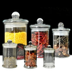Storage Jar Glass Transparent Sealed Jar Flower Tea Tea Jar Traditional Chinese Medicine Dried Fruit Cereal Large Glass Bottle
