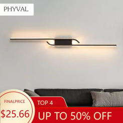 Modern long LED wall lamp New bedroom left and right wall lamp modern living room dining room porch ceiling lamp LEDindoor light