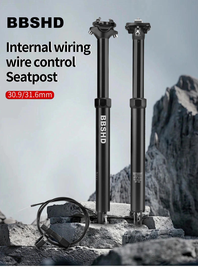 Description Picture 2 of itemBBSHD Bike Dropper Seat Post 30.9/31.6/27.2x425mm Internal Routing Cable Remote Wire Control Lift Seat Tube Mtb Seatpost