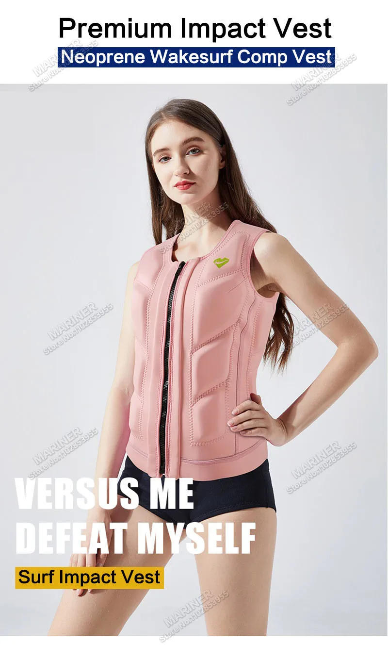 Description Picture 2 of itemSurfing Premium Elastic Neoprene Impact Vest wake Comp Vest men women but Great for All Other Watersports Activities life jacket